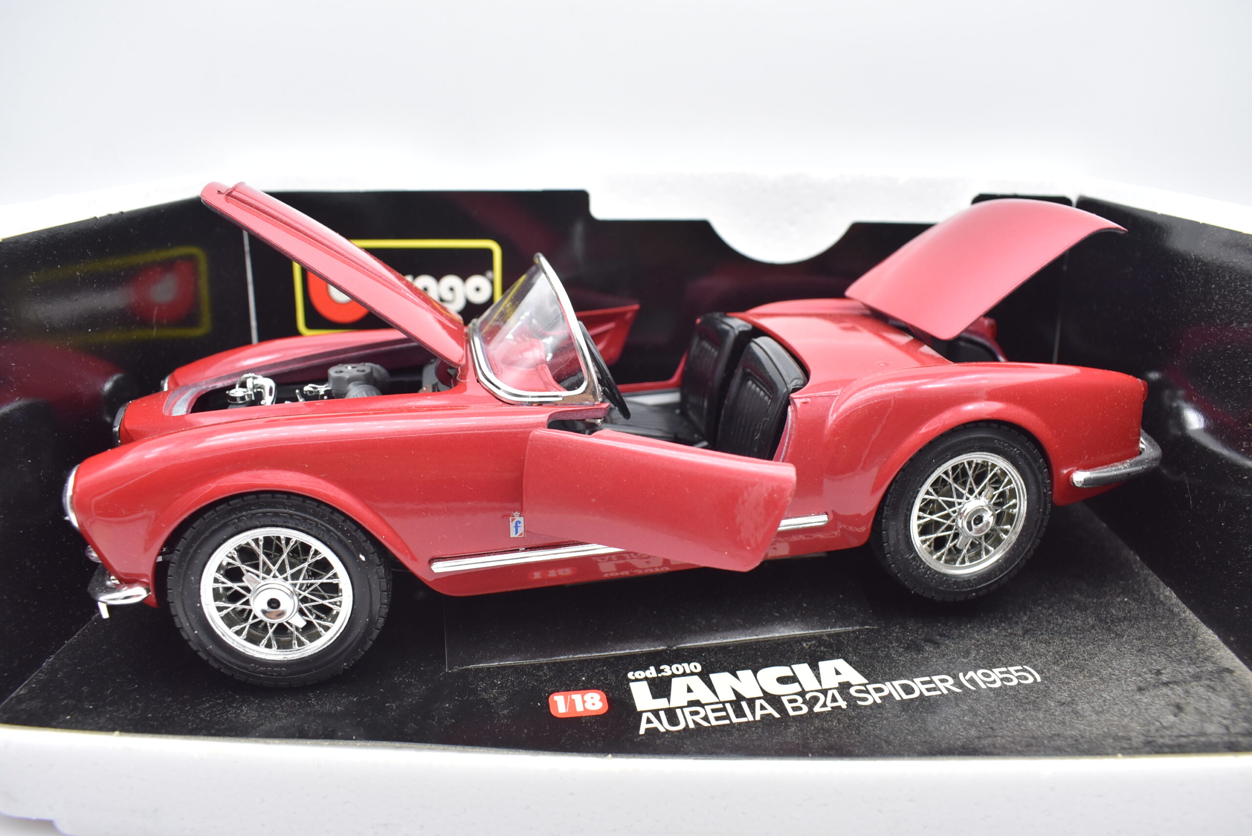 Modellino auto scala 1:18 Lancia Aurelia B24 Spider Burago diecast