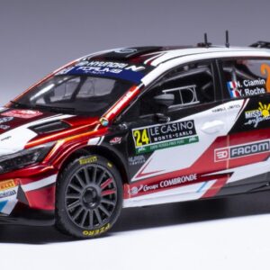 Modellino auto scala 1:43 Ixo HYUNDAI i20 RALLY MONTE CARLO 2024 modellismo