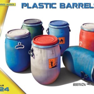 Modellino diorami kit di montaggio PLASTIC BARRELS 100L scala 1:24 modellismo