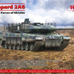 Modellino carri armati TANK model kit di montaggio ICM LEOPARD 2A6 ARMED FORCES OF UKRAINE KIT 1:72