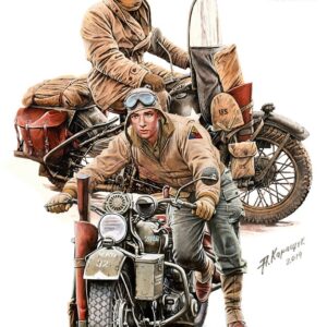 Modellino moto U.S. SOLDIERS WWLA MOTORCYCLES scala 1:35 modellismo