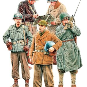 Modellino soldati model kit diorami Miniart  U.S.OFFICIERS SPECIAL EDITION KIT 1:35