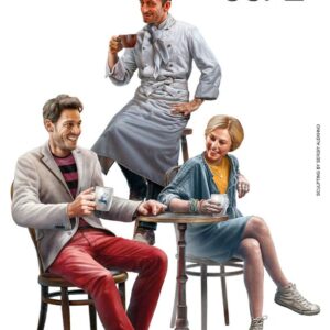 Modellino diorami kit di montaggio MODERN CAFE VISITORS SET 2 1:35 modellismo