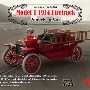 Modellino auto model kit di ICM MODEL T 1914 FIRETRUCK AMERICAN CAR scala 1:24