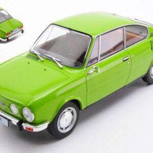 Modellino auto scala 1:24 SKODA 110R 1970 GREEN diecast modellismo statico