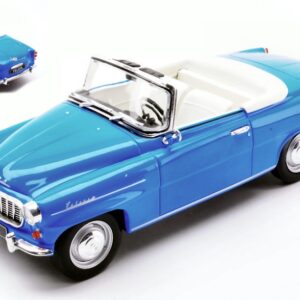 Modellino auto scala 1:24 SKODA FELICIA CABRIO 1959 BLUE diecast modellismo statico