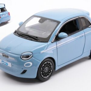 Modellino auto scala 1:24 Burago FIAT 500 e 2023 BLUE diecast modellismo statico
