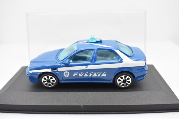 Modellino auto polizia scala 1:43 Alfa Romeo 156 Burago diecast modellismo da collezione - Image 2