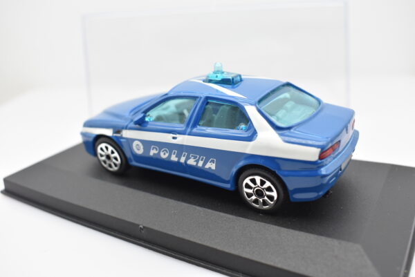 Modellino auto polizia scala 1:43 Alfa Romeo 156 Burago diecast modellismo da collezione - Image 4