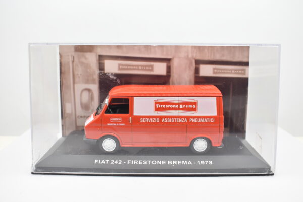 Modellino furgone scala 1:43 Fiat 242 Firestone Brema diecast modellismo statico - Image 2