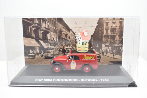Modellino furgone scala 1:43 Fiat 500 A Butasol diecast modellismo statico - Image 2
