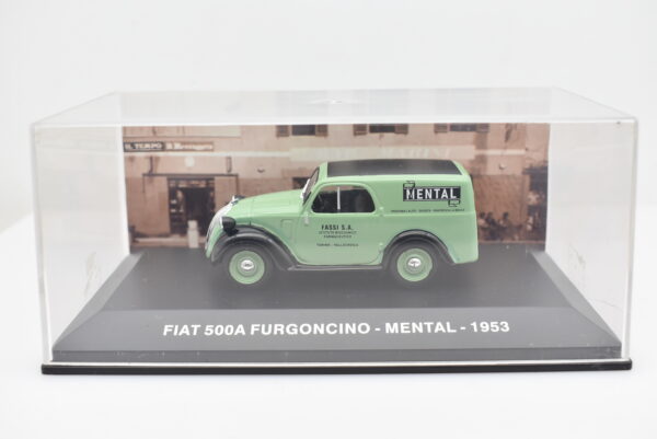 Modellino furgone scala 1:43 Fiat 500 A Mental diecast modellismo statico - Image 2