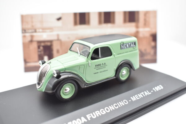 Modellino furgone scala 1:43 Fiat 500 A Mental diecast modellismo statico - Image 4