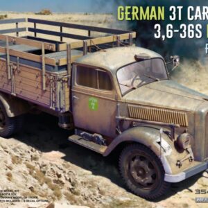 Modellino carri armati TANK model kit di montaggio Miniart  GERMAN 3t CARGO TRUCK 3,6-36S MID PROD.PmQ600-Type KIT 1:35