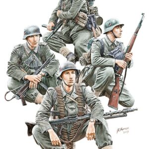 Modellino figure militari kit montaggio soldati Miniart  PANZERGRENADIERS SET 2 KIT 1:35