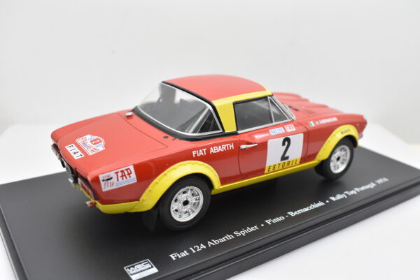 Modellino auto scala 1:24  FIAT 124 ABARTH SPIDER RALLY PORTUGAL 1974  - Image 5