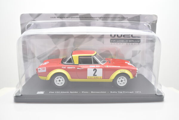 Modellino auto scala 1:24  FIAT 124 ABARTH SPIDER RALLY PORTUGAL 1974  - Image 2