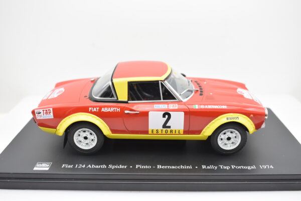 Modellino auto scala 1:24  FIAT 124 ABARTH SPIDER RALLY PORTUGAL 1974  - Image 3