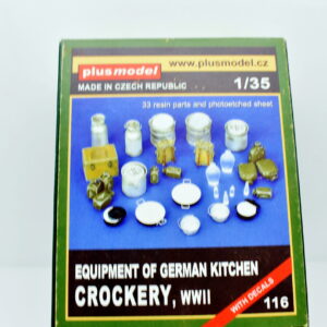 Modellino kit di montaggio diorami GERMAN KITCHEN CROCKERY scala 1:35 modellismo