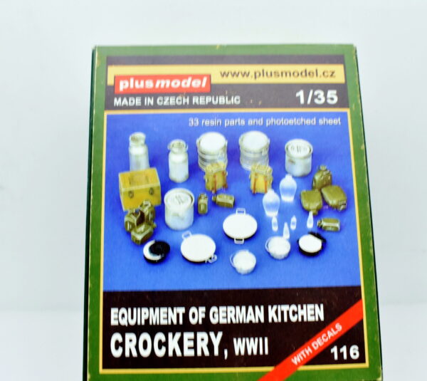 Modellino kit di montaggio diorami GERMAN KITCHEN CROCKERY scala 1:35 modellismo