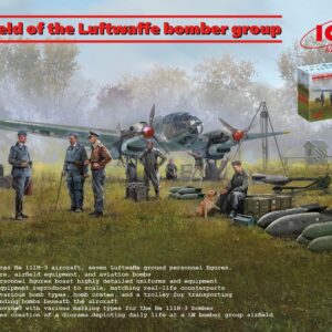 Modellino aerei model kit di montaggio ICM AIRFIELD OF THE LUFTWAFFE BOMBER GROUP KIT 1:48 modellismo