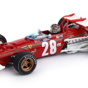 Modellino auto formula 1 F1 scala 1:43 Brumm  FERRARI 312 B IGNAZIO GIUNTI 1970 N.28 4th BELGIUM GP PILOTE