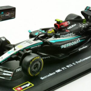Modellino auto formula 1 F1 scala 1:43 Burago MERCEDES AMG W15 N.44 2024 LEWIS HAMILTON SIGNATURE