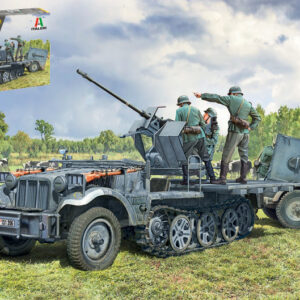 Modellino carri armati TANK model kit di montaggio Italeri  SD KFZ 104 WFLAK 30 AND CREW KIT 1:35 modellismo statico