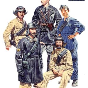Modellino figure militari kit montaggio soldati Miniart  ITALIAN TANK CREW RESIN HEADS KIT 1:35
