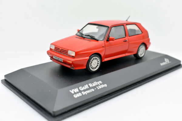 Modellino Auto Scala 1:43 VW Golf Rallye G60 Syncro 160 HP Solido diecast modellismo statico