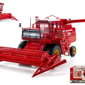Modellino trattore mezzi agricoli Universal Hobbies MIETITREBBIA MASSEY FERGUSON 760 1974-79 1:32