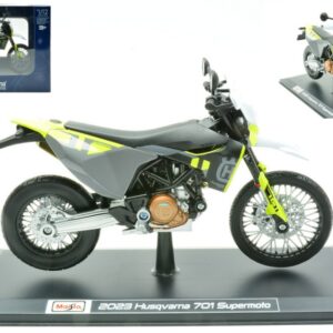 Modellino moto scala 1:12 HUSQVARNA HUSKY 701 SUPERMOTO 2023 modellismo