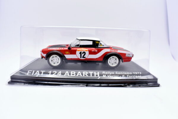 Modellino auto rally scala 1:43 Fiat 124 Abarth IXO diecast modellismo statico - Image 2