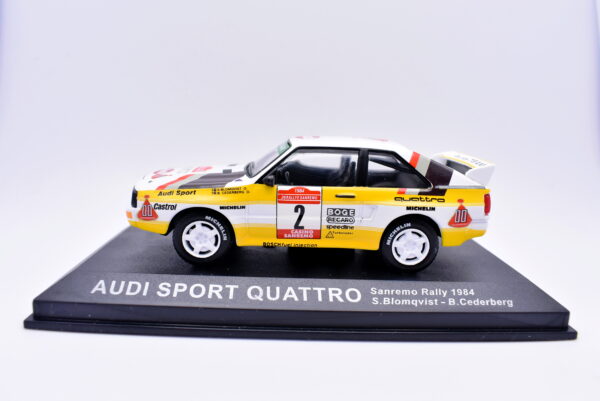 Modellino auto rally scala 1:43 Audi Sport Quattro IXO diecast modellismo statico - Image 4