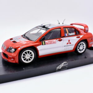 Modellino auto rally scala 1:43 Mitsubishi Lancer WRC MC diecast modellismo statico