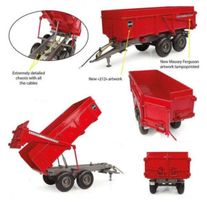Modellino trattore RIMORCHIO MASSEY FERGUSON 212 TRAILER 1:32 modellismo