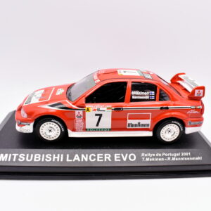 Modellino auto rally scala 1:43 Mitsubishi Lancer EVO diecast modellismo statico