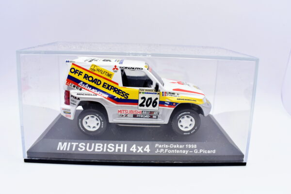 Modellino auto rally scala 1:43 Mitsubishi 4x4 diecast modellismo statico - Image 5