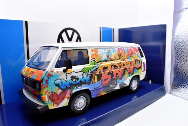 Modellino auto scala 1:24 Volkswagen VW T2 T3 Bus Van diecast modellismo da collezione - Image 3