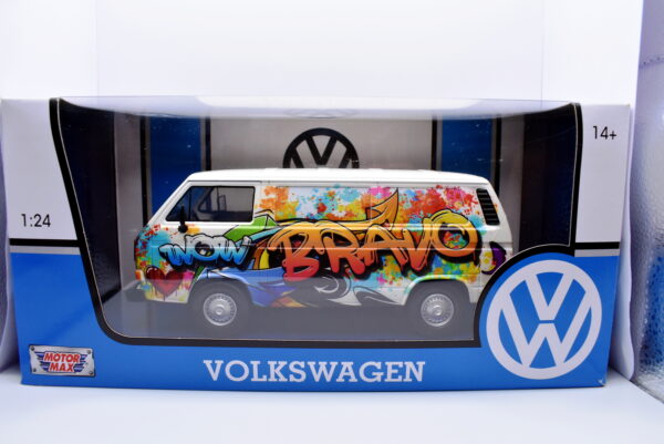 Modellino auto scala 1:24 Volkswagen VW T2 T3 Bus Van diecast modellismo da collezione - Image 4