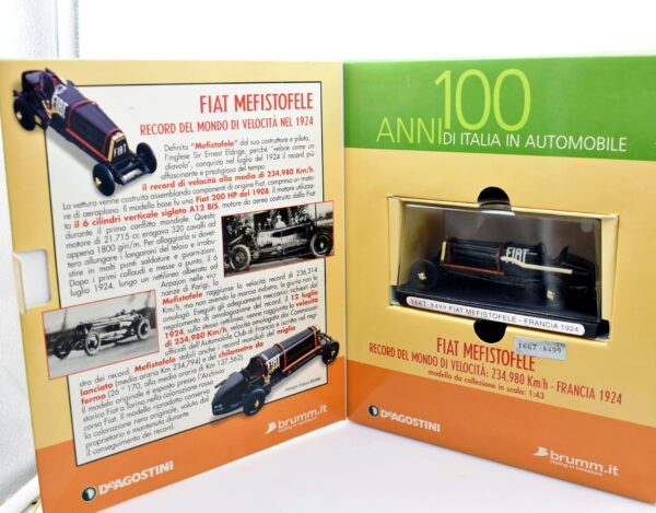 Modellino auto scala 1:43 Fiat Mefistofele Brumm diecast modellismo da collezione