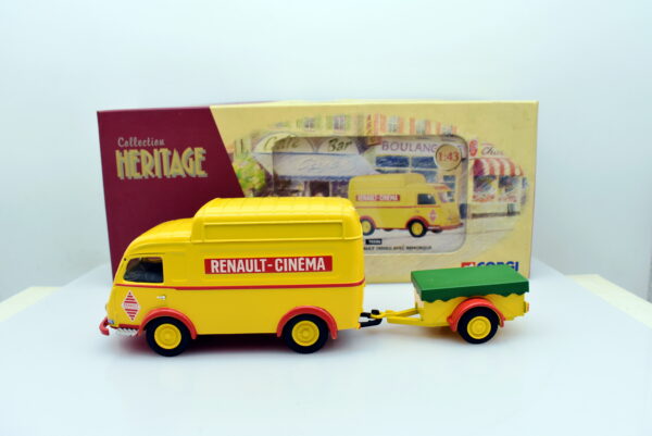 Modellino Camion scala 1:43 Renault cinema Renault 1000 kg avec remorque Corgi diecast modellismo da collezione - Image 3