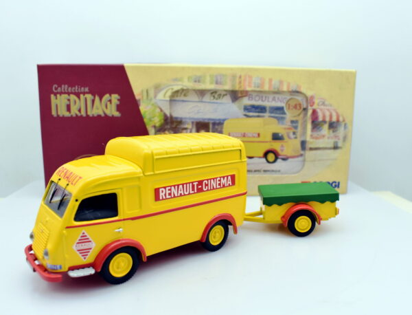 Modellino Camion scala 1:43 Renault cinema Renault 1000 kg avec remorque Corgi diecast modellismo da collezione