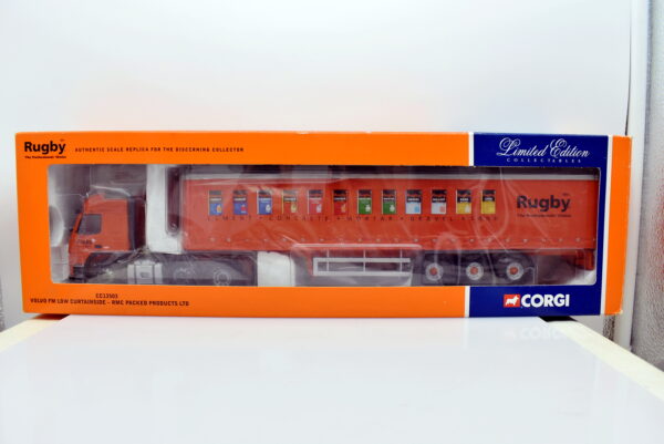 Modellino Camion scala 1:50 Volvo fm low curtainside Rugby Corgi diecast modellismo da collezione - Image 2