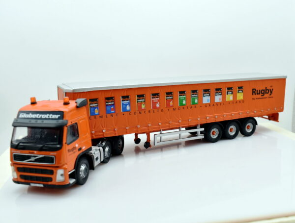 Modellino Camion scala 1:50 Volvo fm low curtainside Rugby Corgi diecast modellismo da collezione