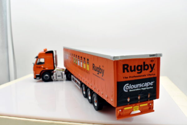 Modellino Camion scala 1:50 Volvo fm low curtainside Rugby Corgi diecast modellismo da collezione - Image 5