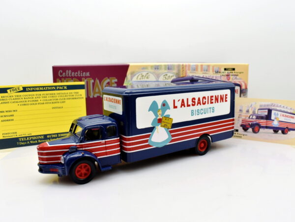 Modellino Camion scala 1:50 Berliet GLR8 Fourgon l'alsacienne Corgi diecast modellismo da collezione