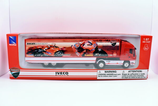 modellino camion scala 1:87 Iveco Stralis DUCATI MOTO GP modellismo statico da collezione - Image 2