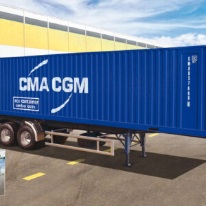 Modellino camion kit di montaggio Italeri  CONTAINER TRAILER 40 FEET KIT 1:24 modellismo