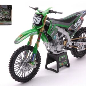 Modellino moto scala 1:12 KAWASAKI KX450 PRUGNIERES motor bike modellismo